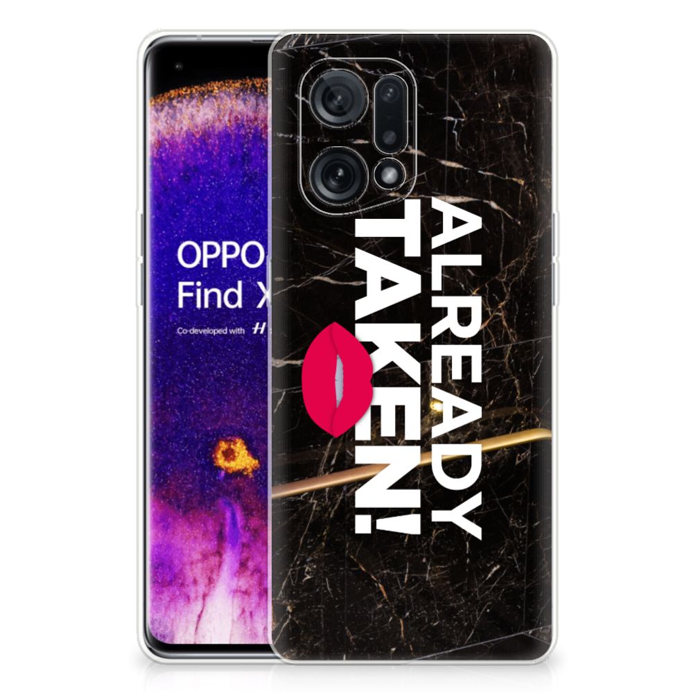 OPPO Find X5 Siliconen hoesje met naam Already Taken Black