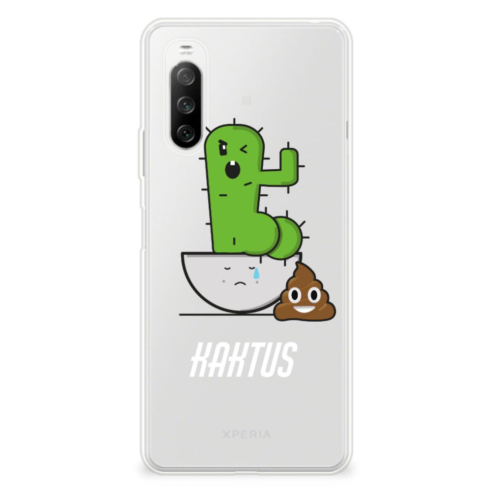 Sony Xperia 10 III Telefoonhoesje met Naam Cactus Poo B2C Telecom
