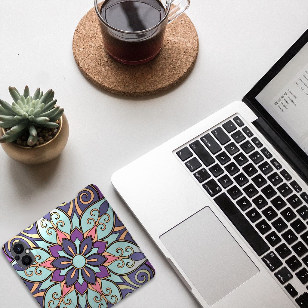 OPPO Reno8 Lite Smart Cover Purple Flower - B2C Telecom