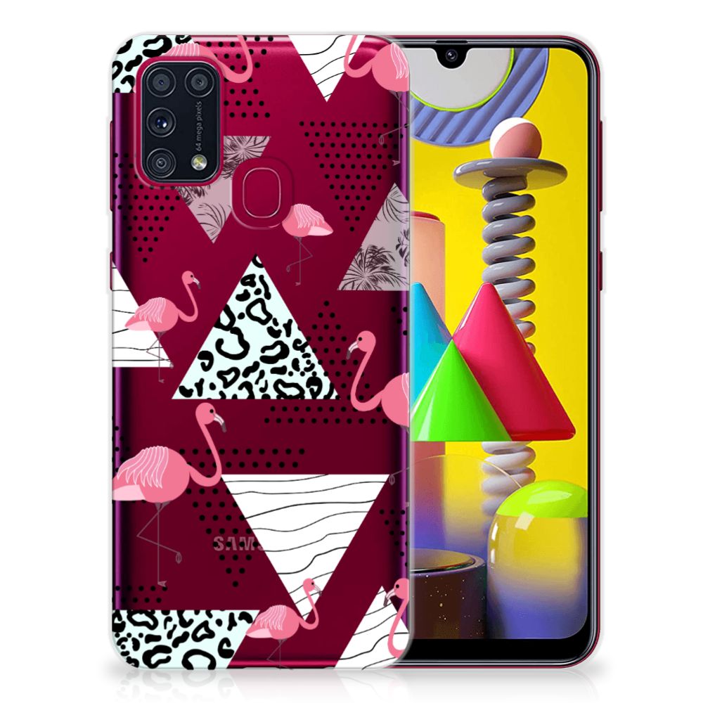 Samsung Galaxy M31 TPU Hoesje Flamingo Triangle B2C Telecom
