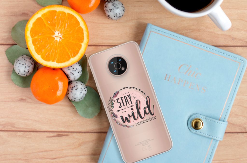 Nokia G50 Telefoonhoesje met Naam Boho Stay Wild B2C Telecom