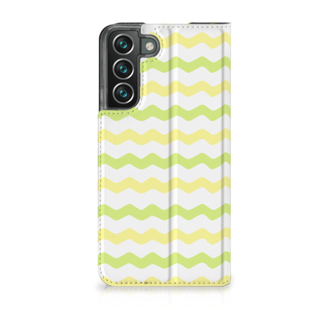 Samsung Galaxy S22 Plus Hoesje met Magneet Waves Yellow - B2C Telecom