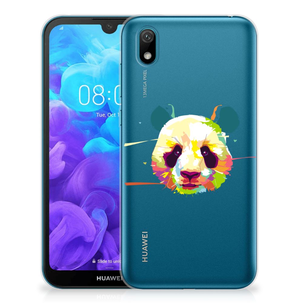 Huawei Y5 (2019) Telefoonhoesje met Naam Panda Color