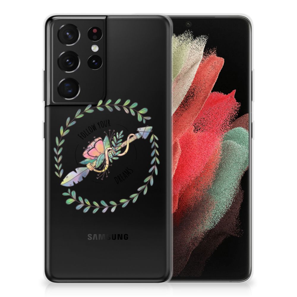 Samsung Galaxy S21 Ultra Telefoonhoesje met Naam Boho Dreams B2C Telecom