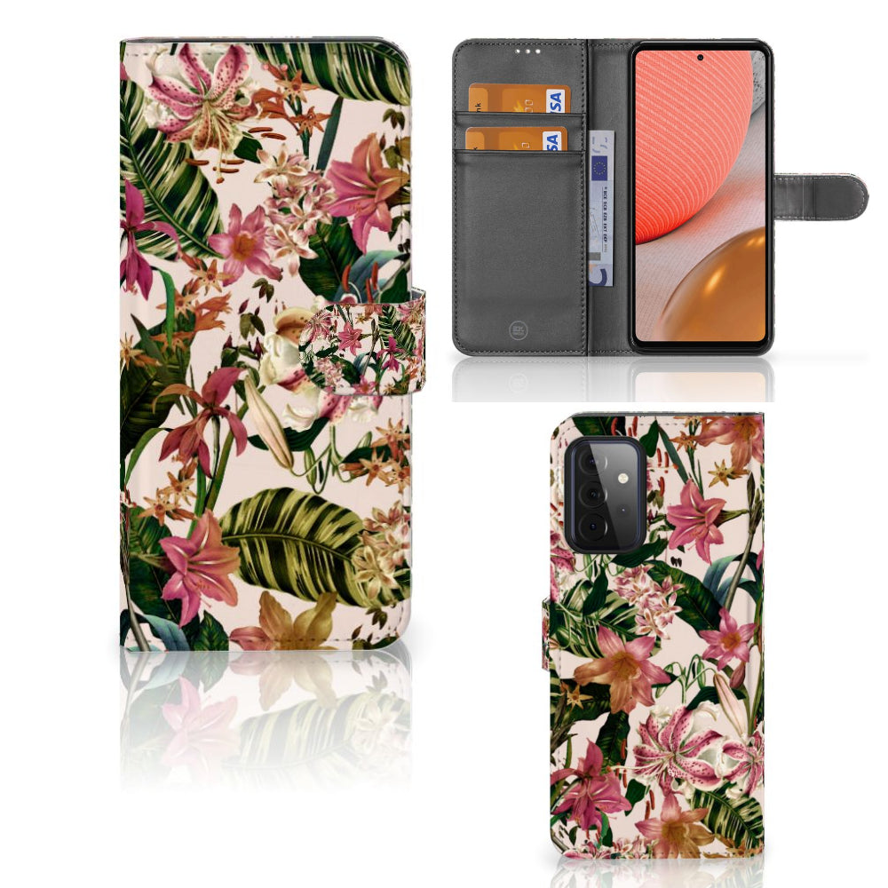 Samsung Galaxy A72 Hoesje Flowers