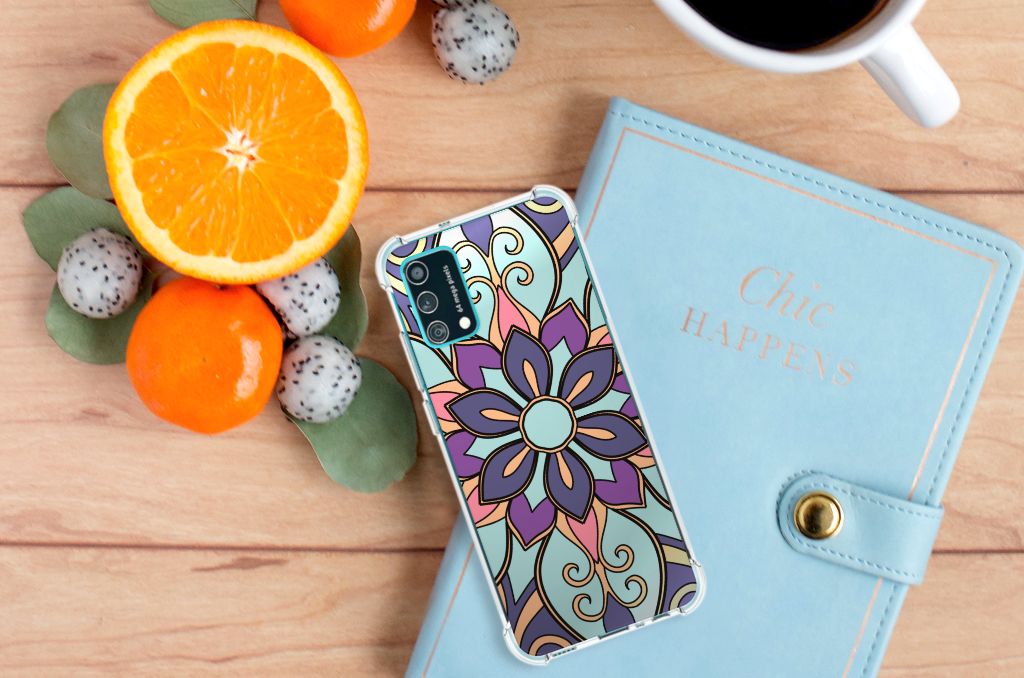 Samsung Galaxy M02s | A02s Case Purple Flower B2C Telecom