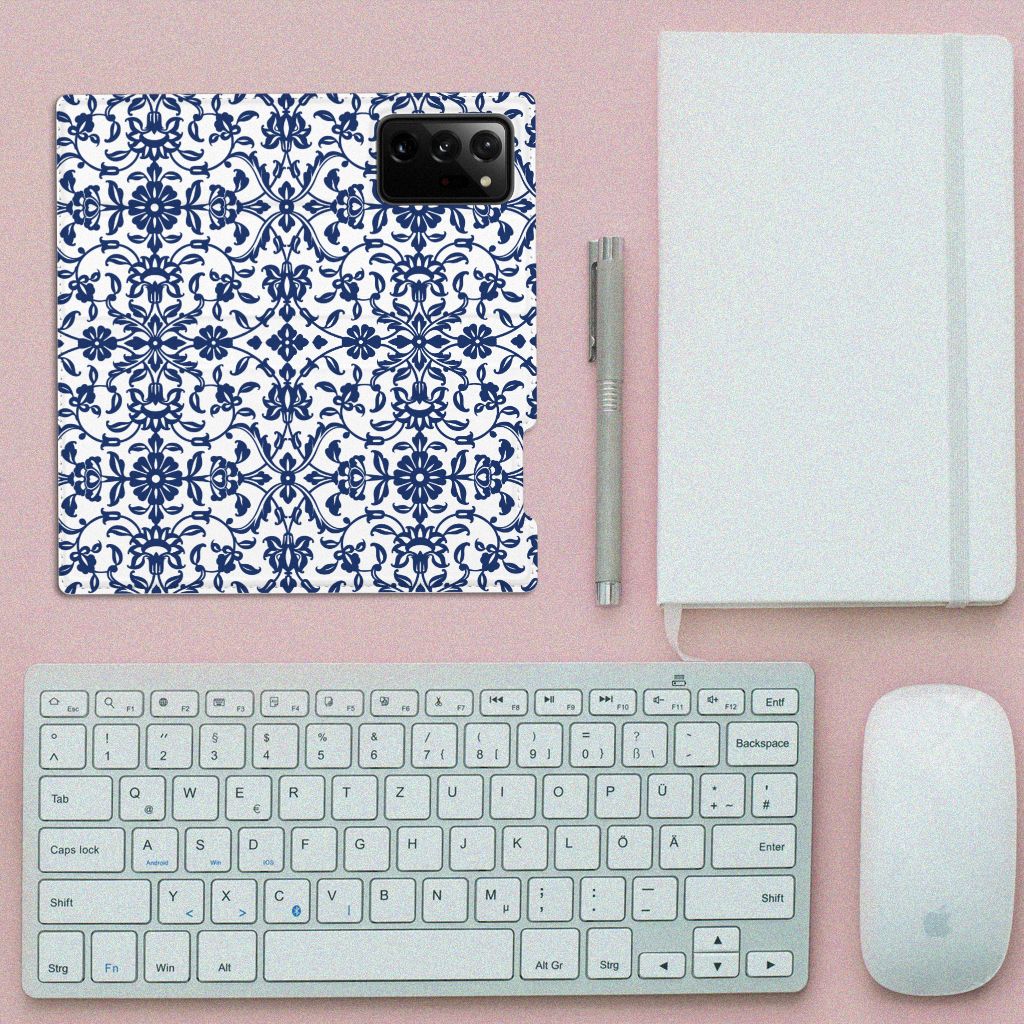 Samsung Galaxy Note 20 Ultra Smart Cover Flower Blue - B2C Telecom