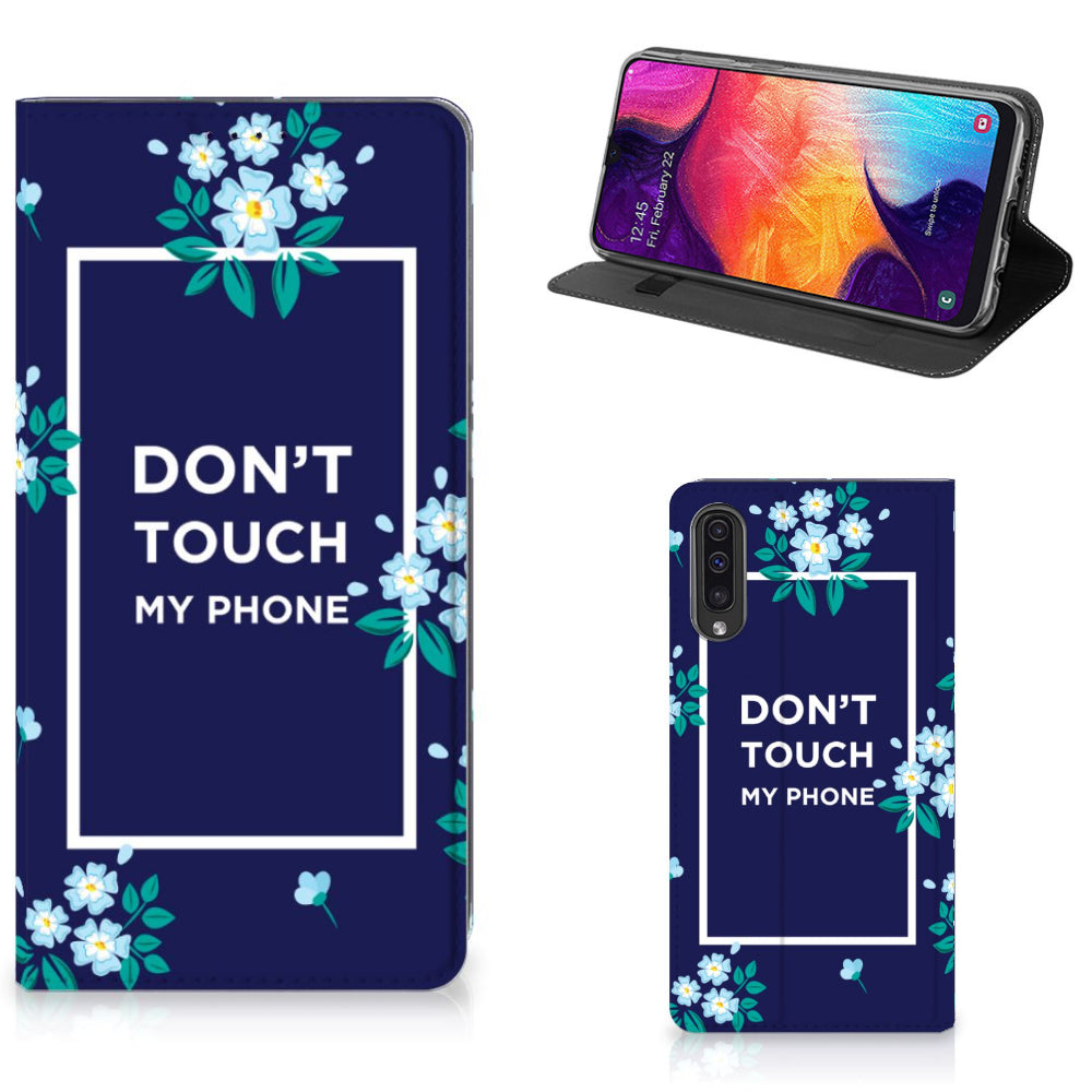 Samsung Galaxy A50 Design Case Flowers Blue DTMP