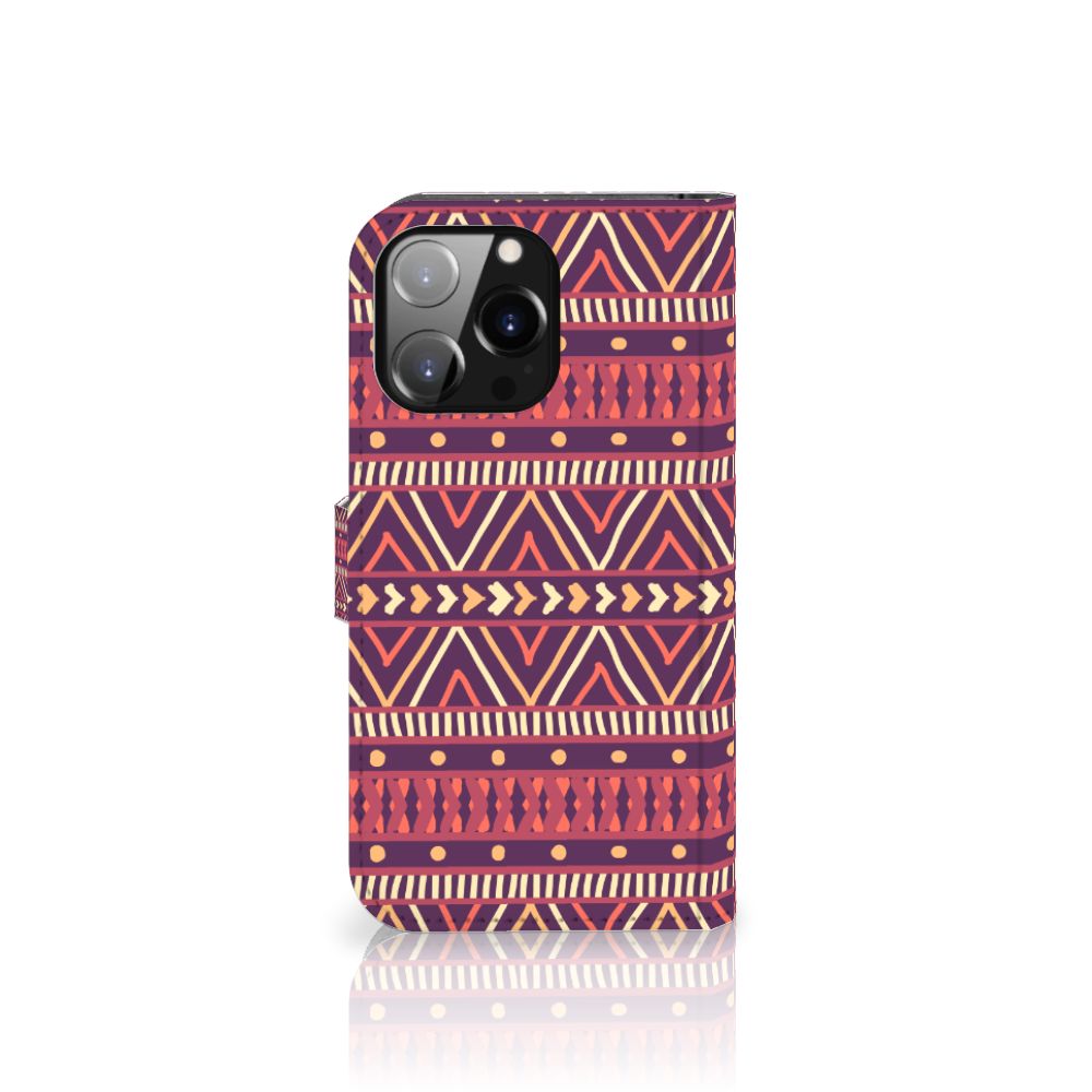 iPhone 14 Pro Max Telefoon Hoesje Aztec Paars