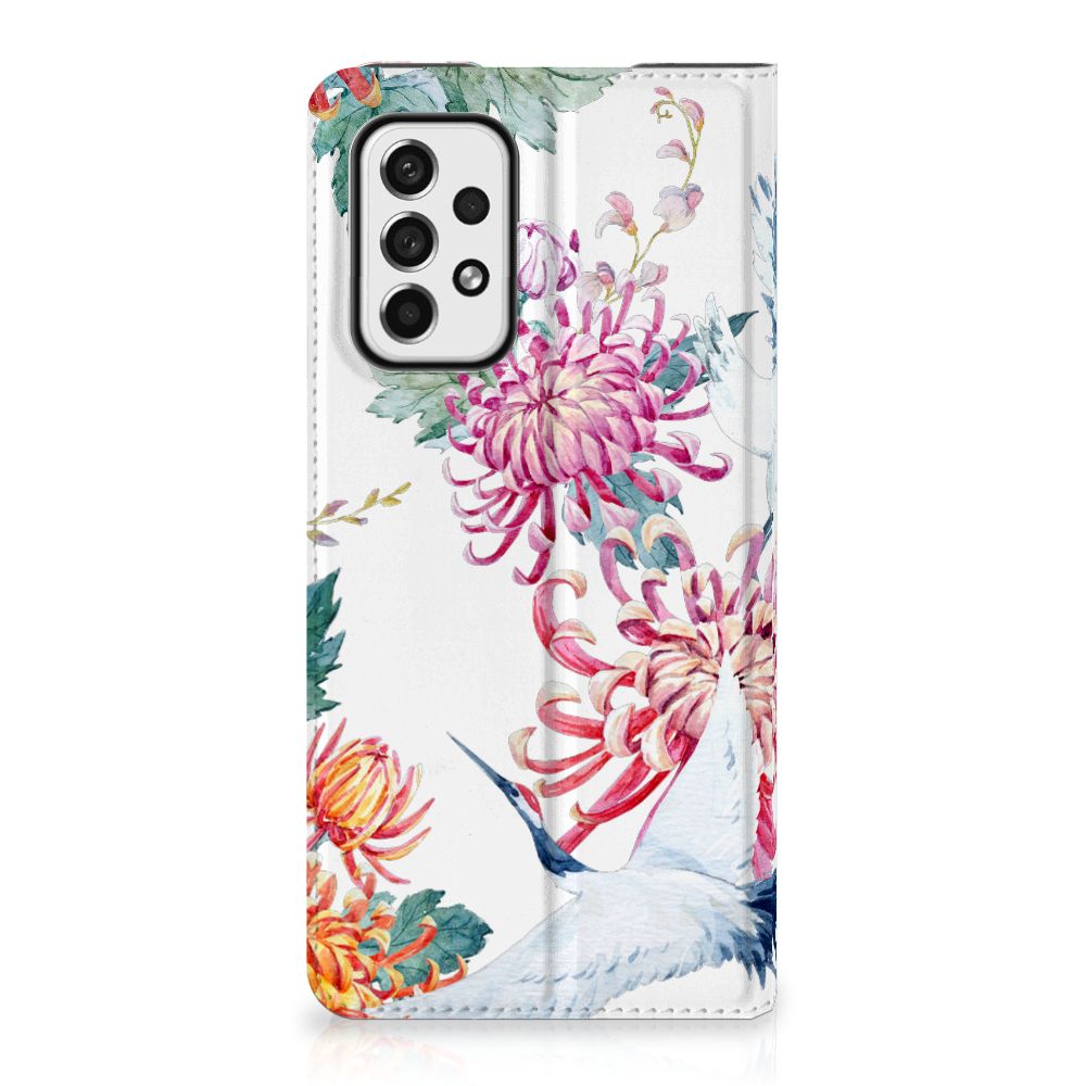 Samsung Galaxy A73 Hoesje maken Bird Flowers - B2C Telecom