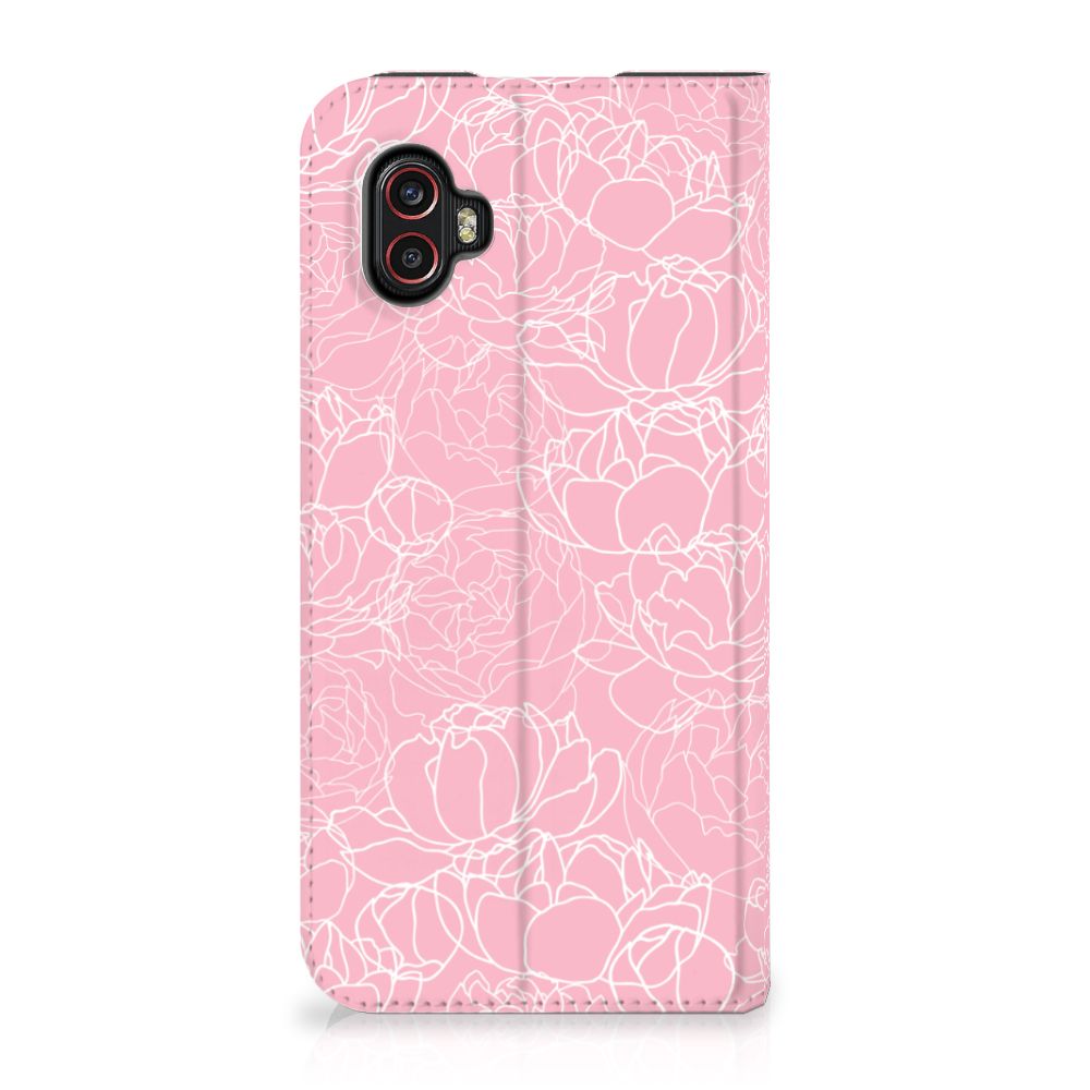 Samsung Galaxy Xcover 6 Pro Smart Cover White Flowers - B2C Telecom