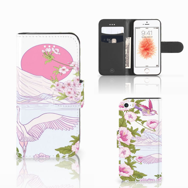 Apple iPhone 5 | 5s | SE Telefoonhoesje met Pasjes Bird Standing