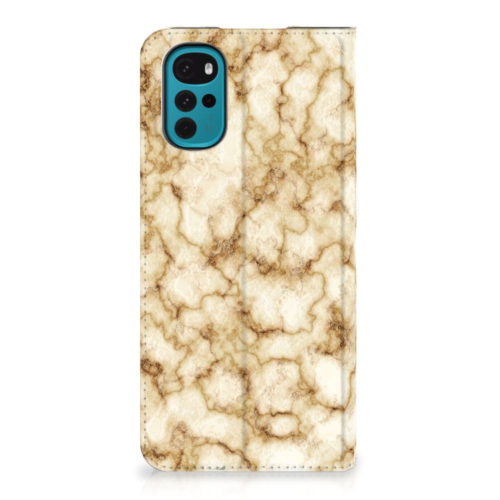 Motorola Moto G22 Standcase Marmer Goud - B2C Telecom