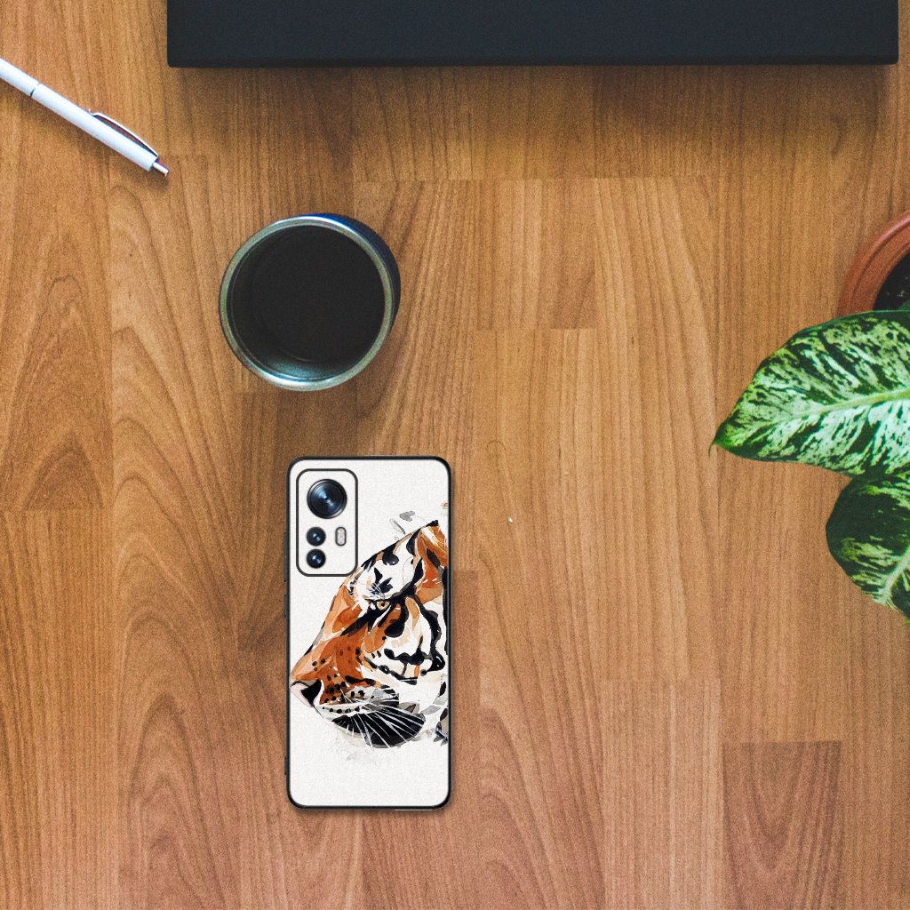 Kleurrijke Telefoonhoesje Xiaomi 12 | 12X Watercolor Tiger B2C Telecom