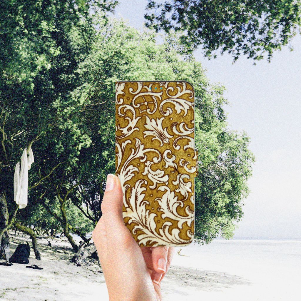 Wallet Case Samsung Galaxy A73 5G Barok Goud