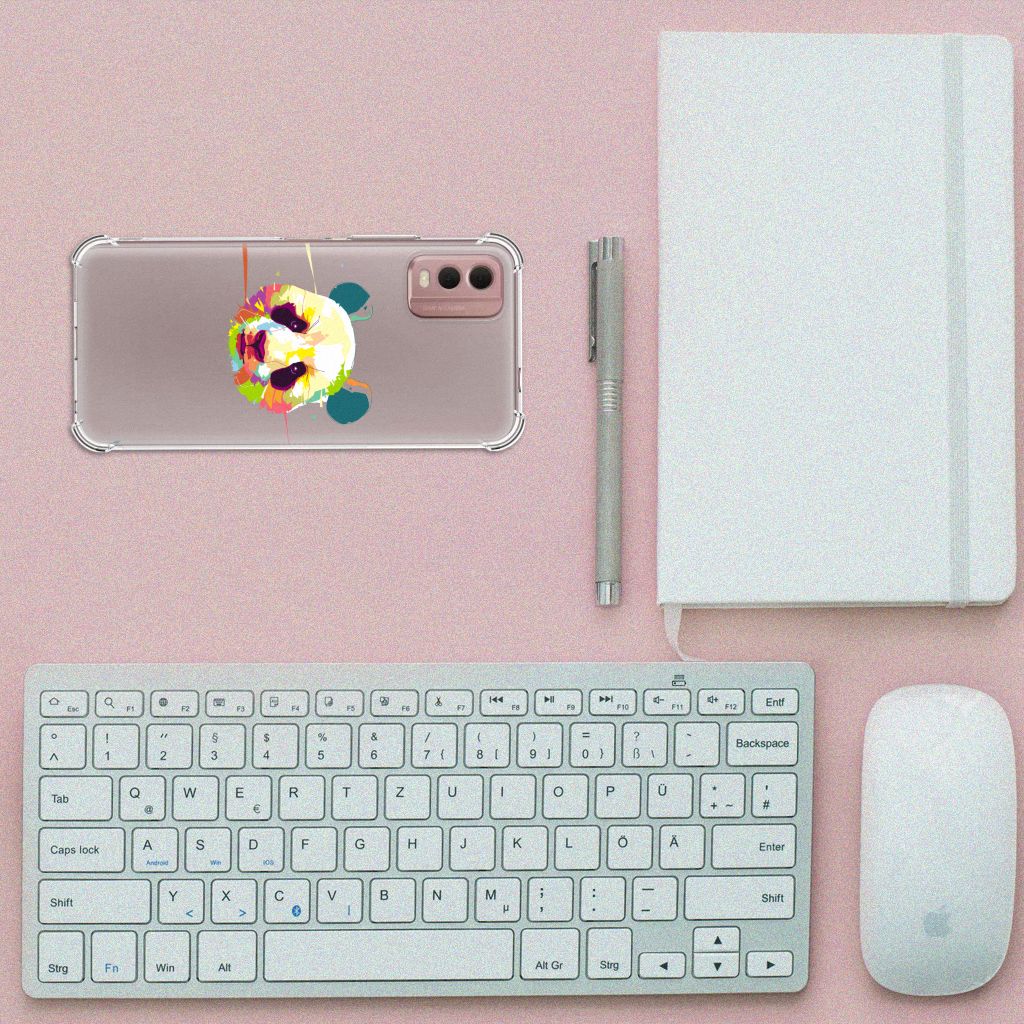 Nokia C32 Stevig Bumper Hoesje Panda Color B2C Telecom