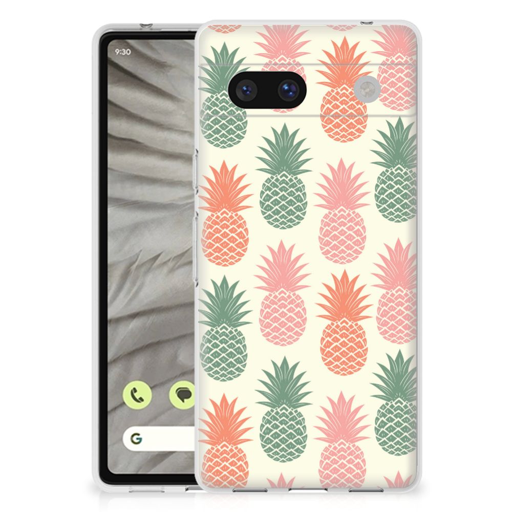 Google Pixel 7A Siliconen Case Ananas