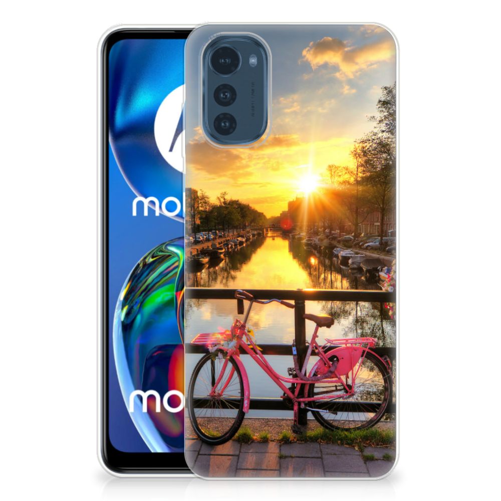 Motorola Moto E32/E32s Siliconen Back Cover Amsterdamse Grachten