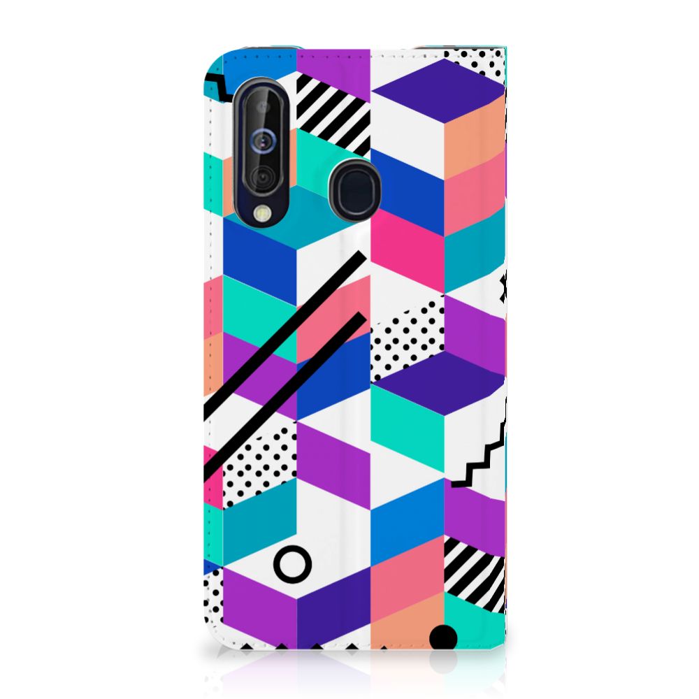 Samsung Galaxy A60 Stand Case Blokken Kleurrijk