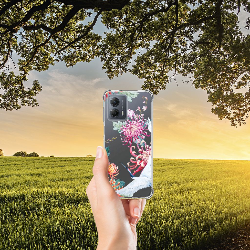 Motorola Moto G53 Case Anti-shock Bird Flowers B2C Telecom