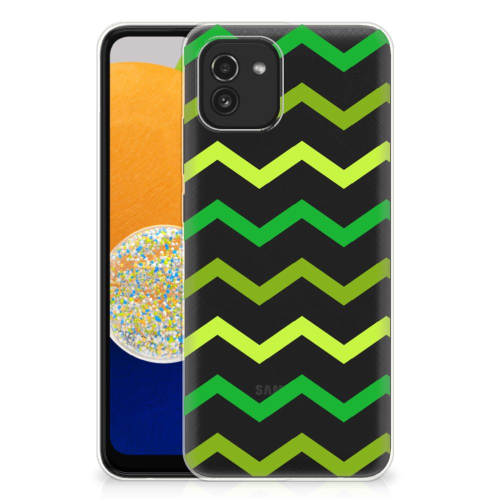 Samsung Galaxy A03 TPU bumper Zigzag Groen B2C Telecom