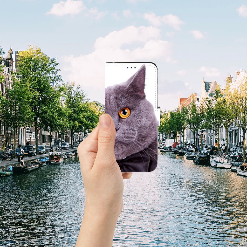 Samsung Galaxy A30 Telefoonhoesje met Pasjes Kat