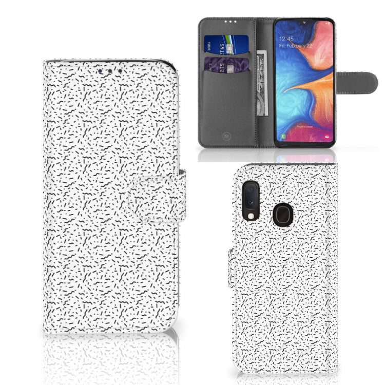 Samsung Galaxy A20e Telefoon Hoesje Stripes Dots