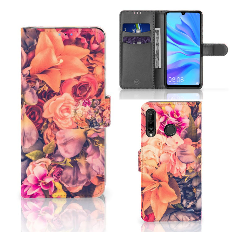 Huawei P30 Lite (2020) Hoesje Bosje Bloemen