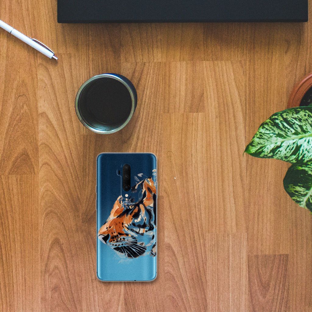 Hoesje maken OnePlus 7T Pro Watercolor Tiger