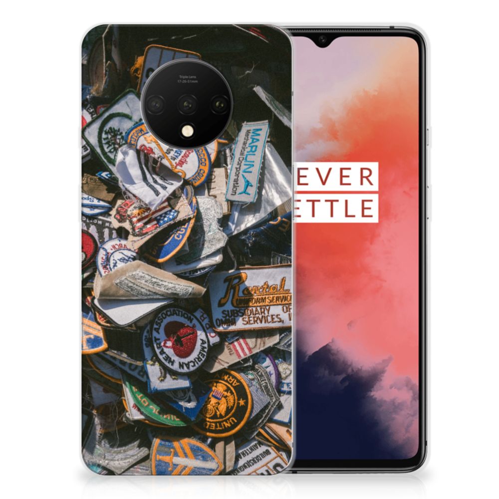 OnePlus 7T Siliconen Hoesje met foto Badges