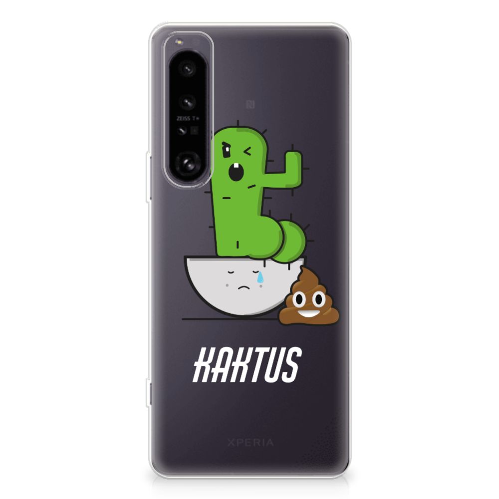 Sony Xperia 1 IV Telefoonhoesje met Naam Cactus Poo