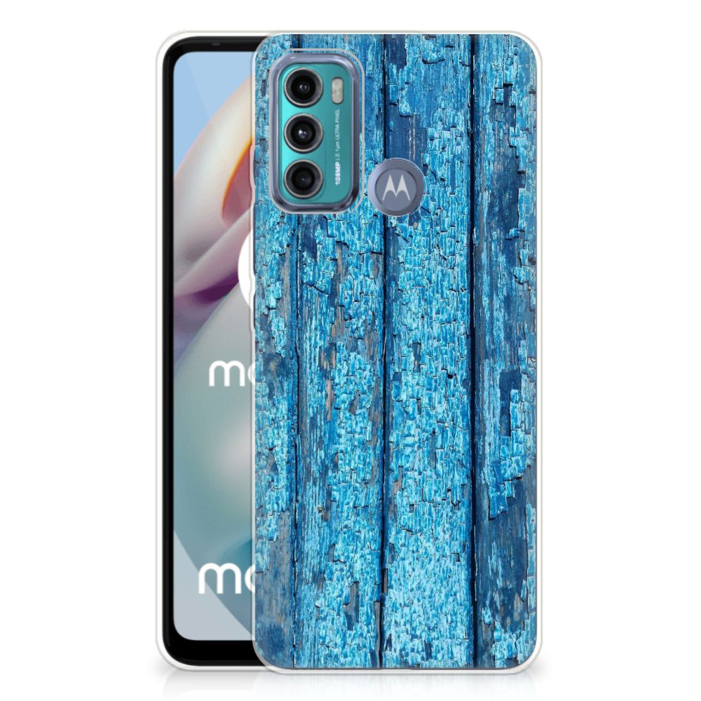 Motorola Moto G60 Bumper Hoesje Wood Blue B2C Telecom