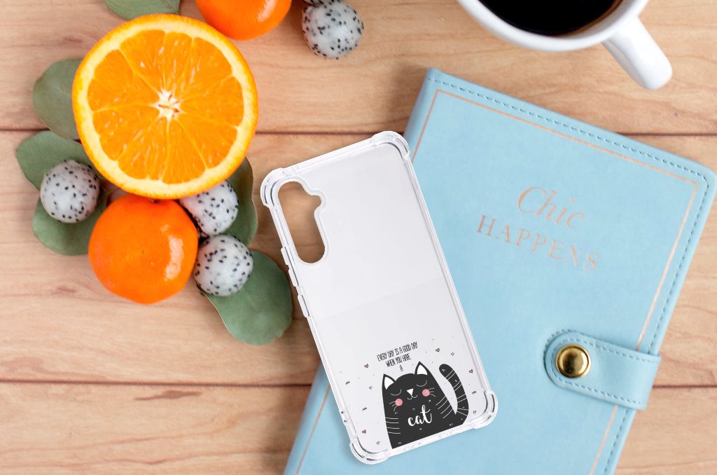 Samsung Galaxy A34 Stevig Bumper Hoesje Cat Good Day B2C Telecom