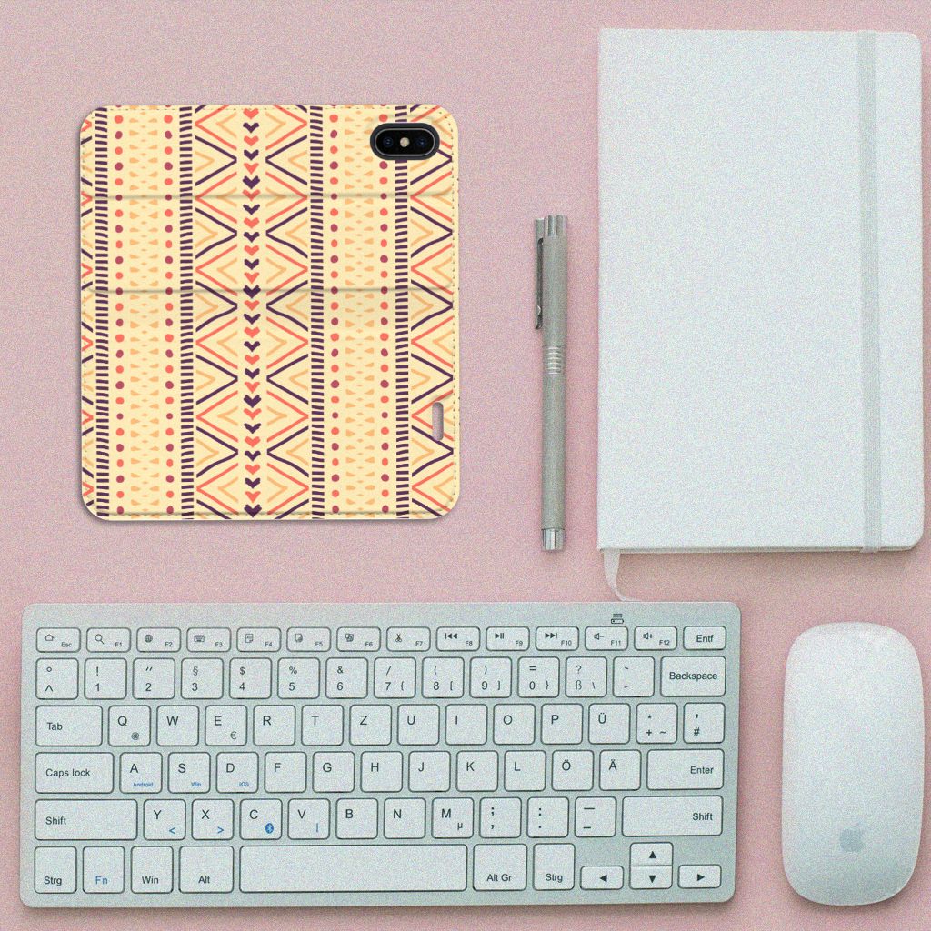 Apple iPhone X | Xs Hoesje met Magneet Aztec Yellow