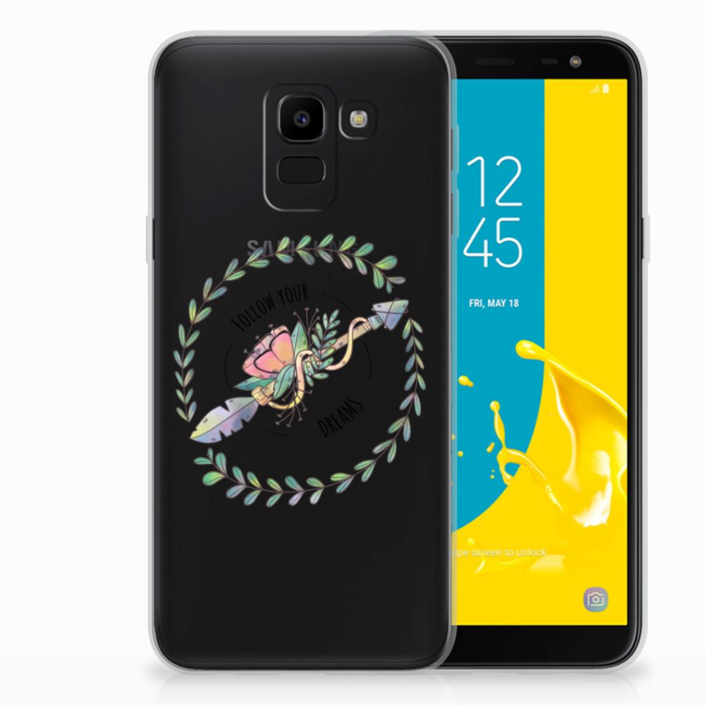 Samsung Galaxy J6 2018 Telefoonhoesje met Naam Boho Dreams