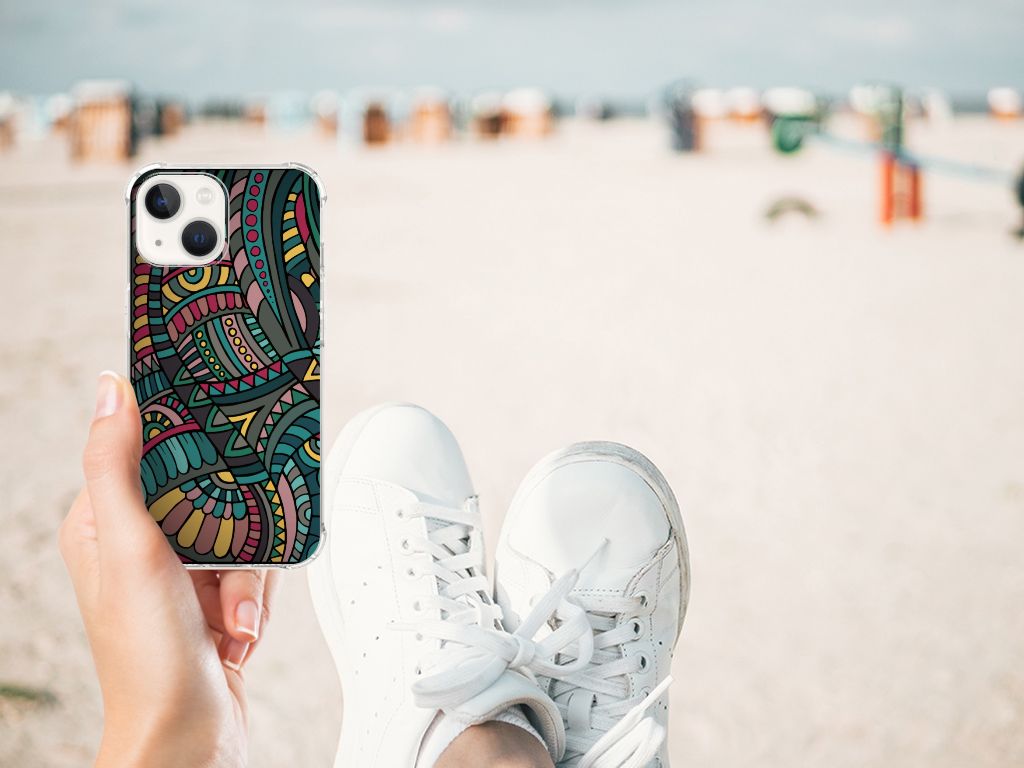 iPhone 13 Doorzichtige Silicone Hoesje Aztec B2C Telecom
