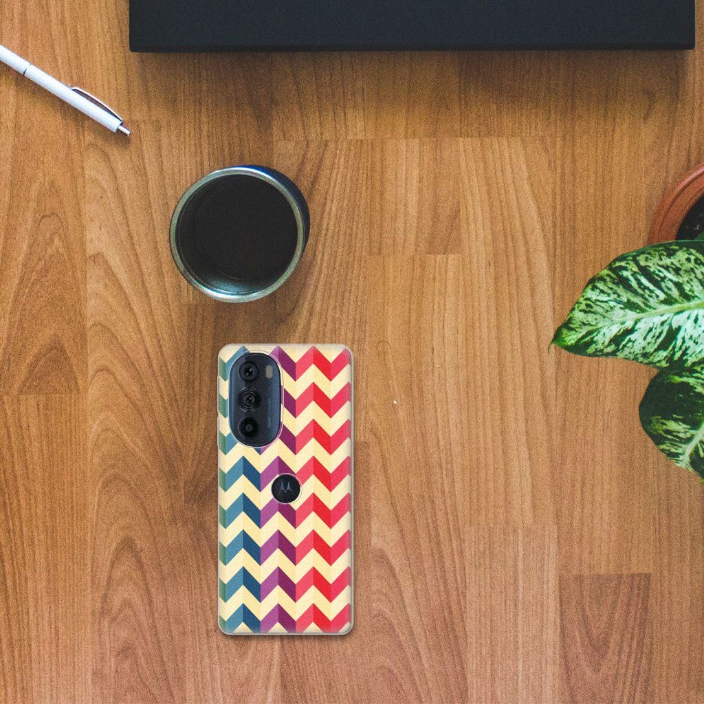 Motorola Edge 30 Pro TPU bumper Zigzag Multi Color B2C Telecom