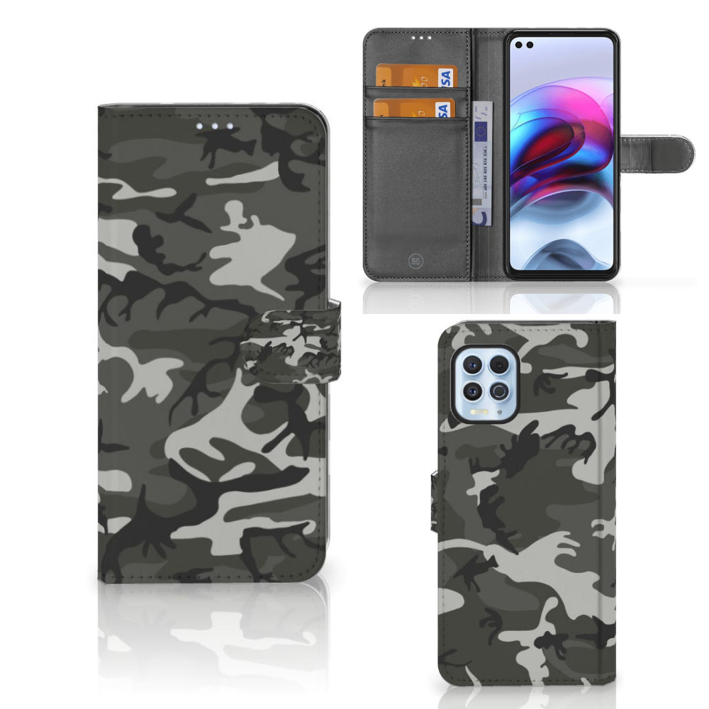 Motorola Moto G100 Telefoon Hoesje Army Light