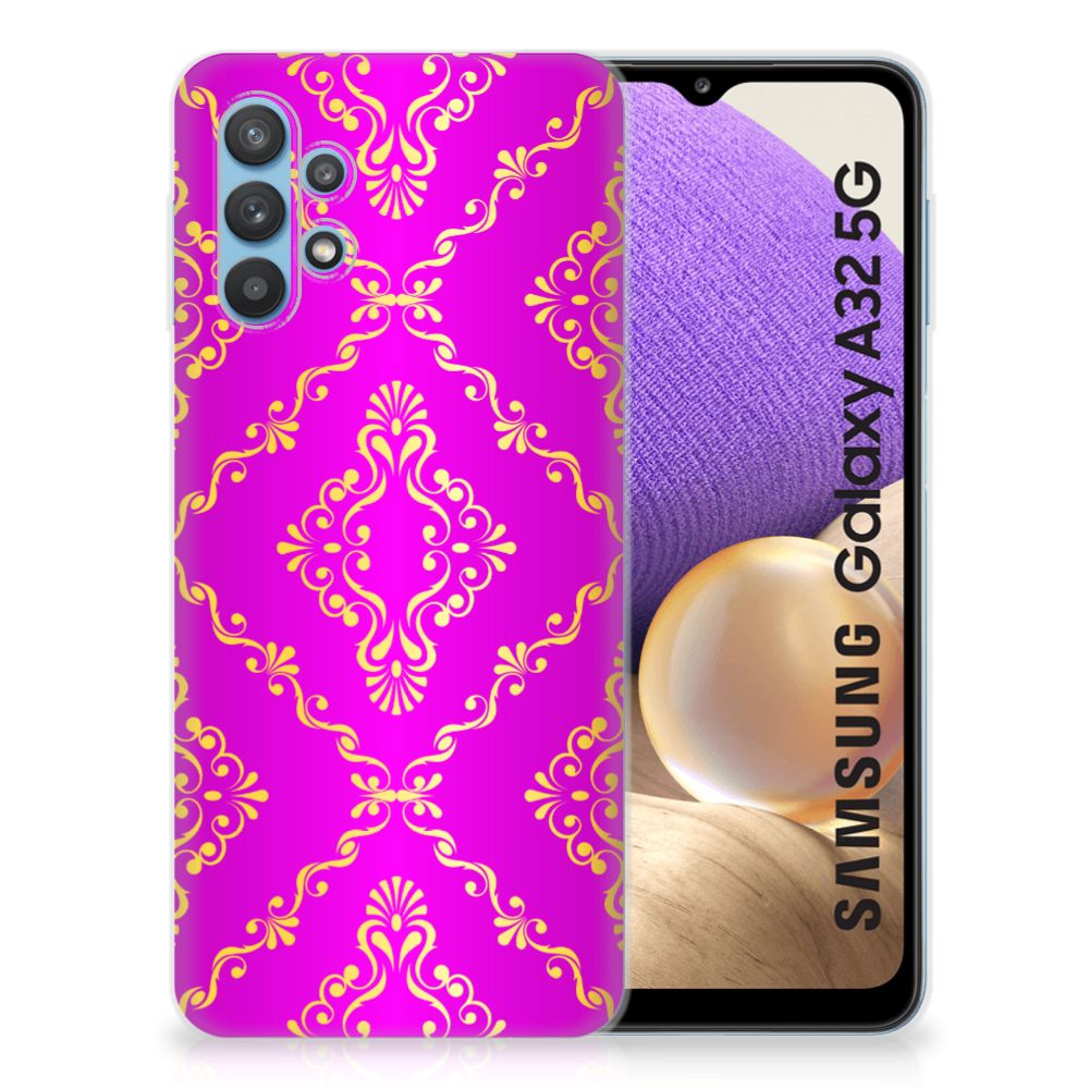 Siliconen Hoesje Samsung Galaxy A32 5G Barok Roze B2C Telecom