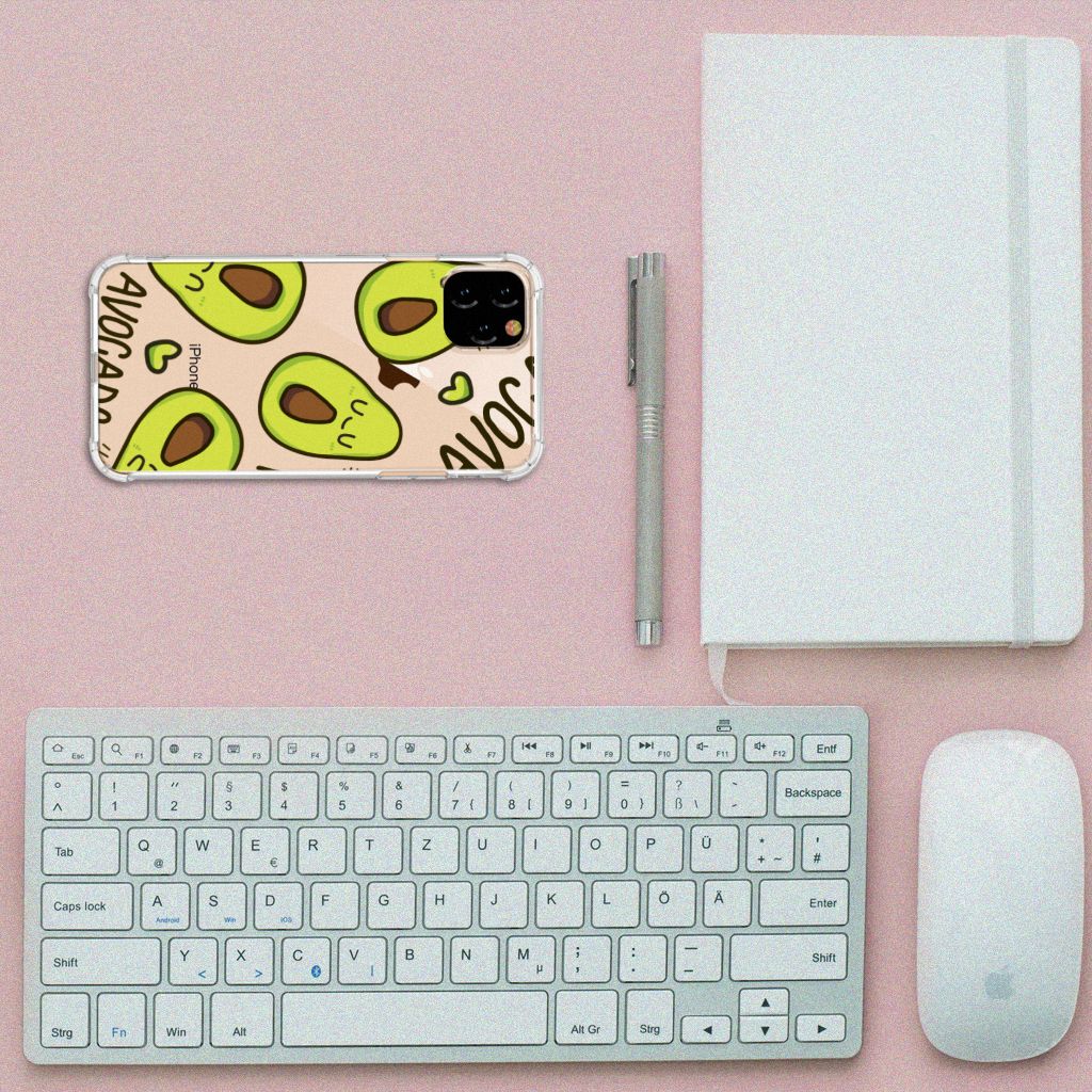 Apple iPhone 11 Pro Max Stevig Bumper Hoesje Avocado Singing