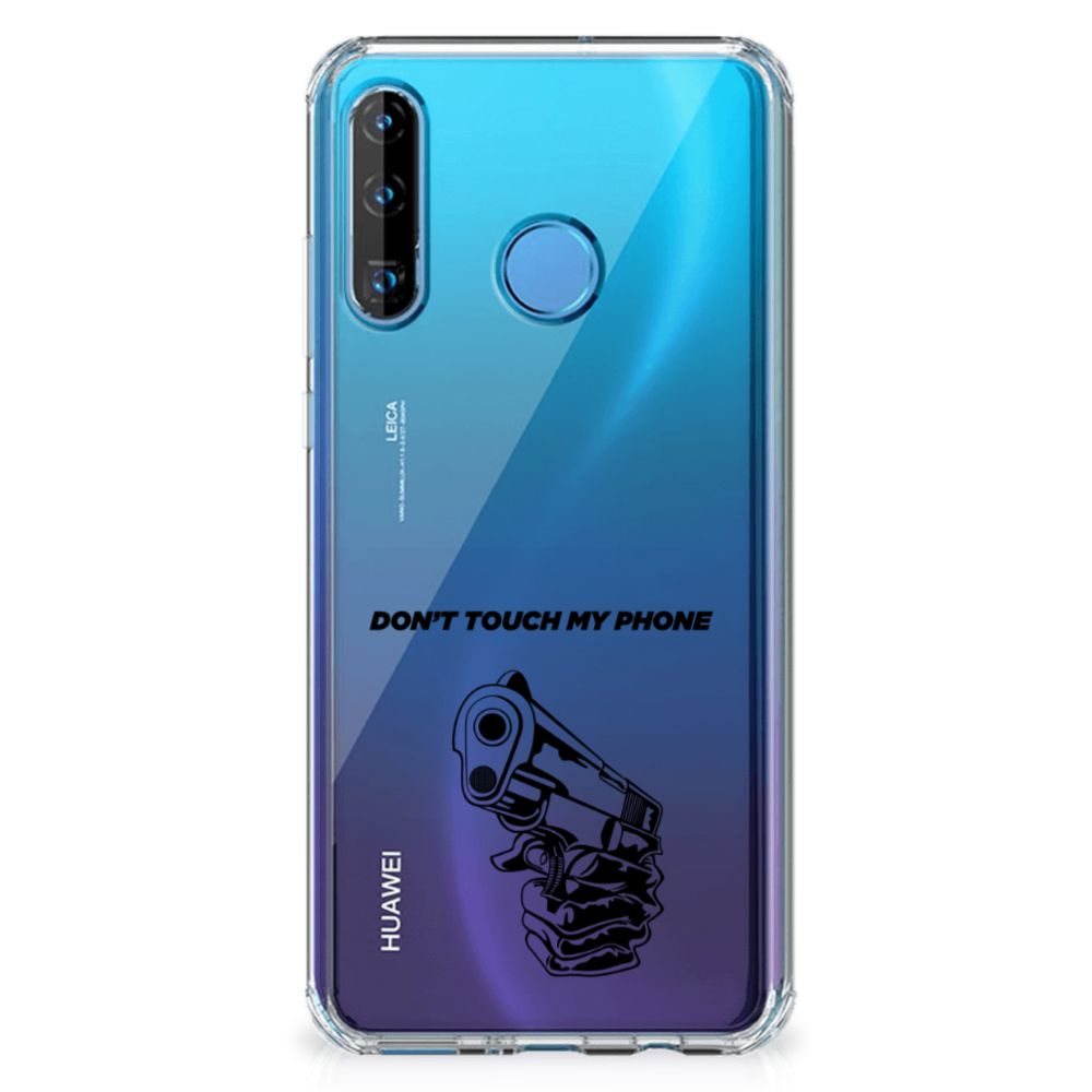 Huawei P30 Lite Anti Shock Case Gun Don't Touch My Phone