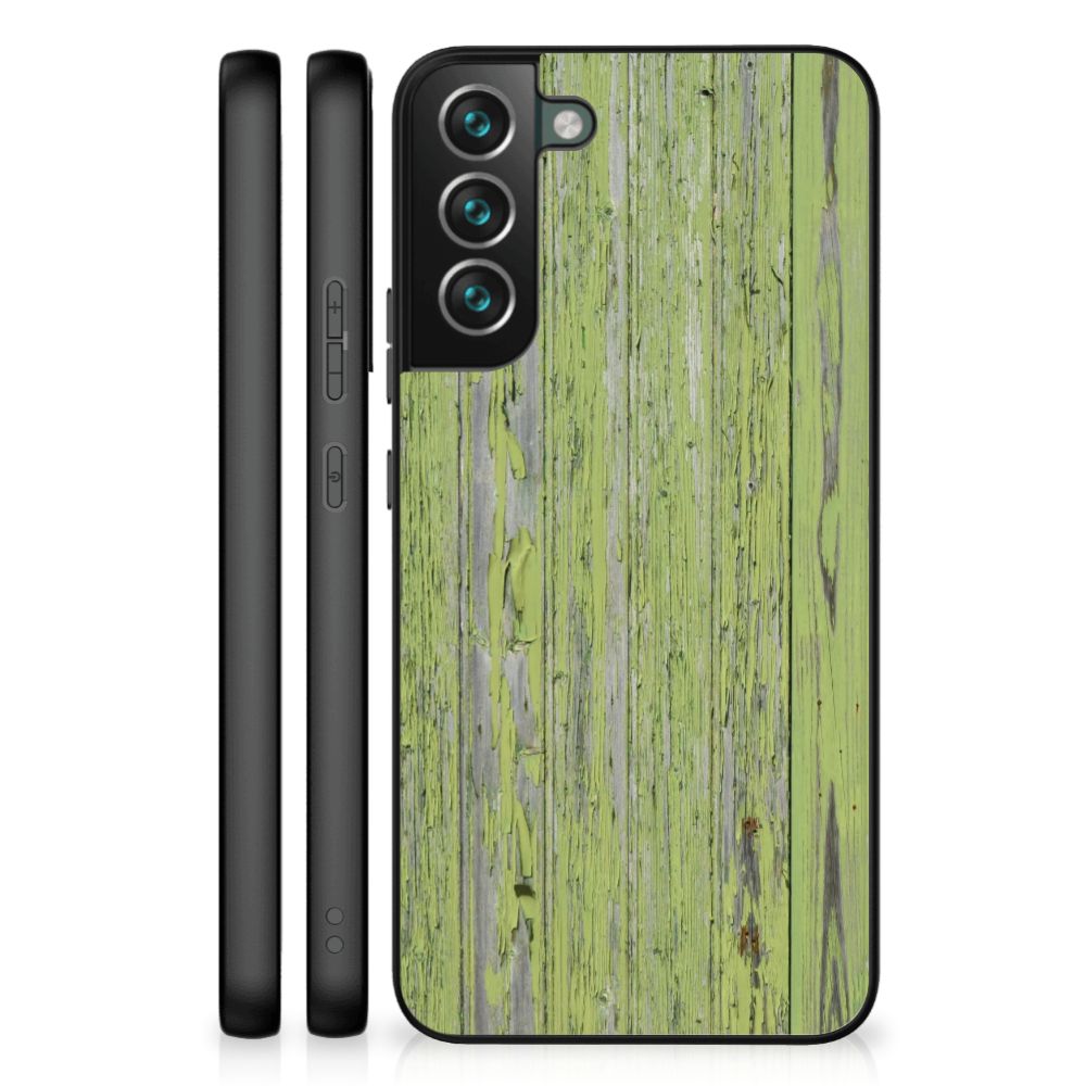 Samsung Galaxy S22 Plus Houten Print Telefoonhoesje Green Wood