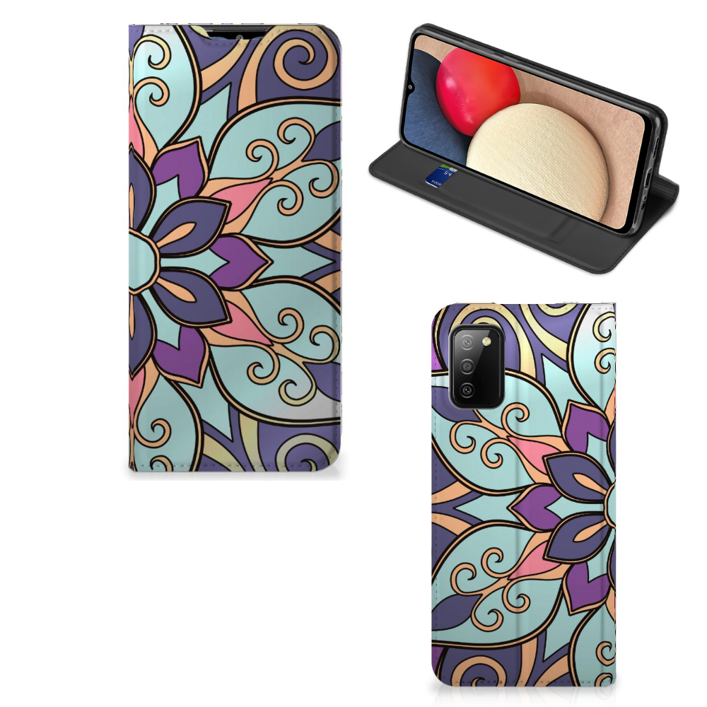 Samsung Galaxy M02s | A02s Smart Cover Purple Flower - B2C Telecom