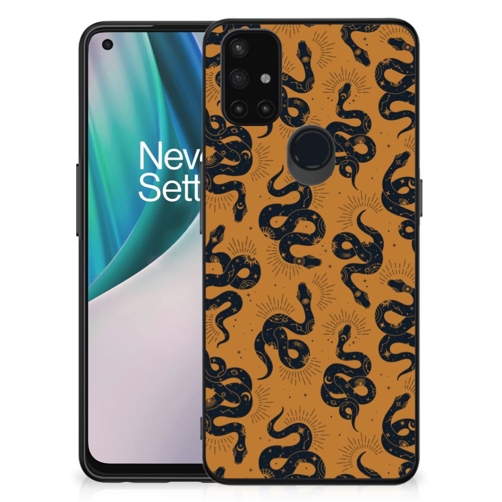 Dierenprint Telefoonhoesje voor OnePlus Nord N10 5G Snakes