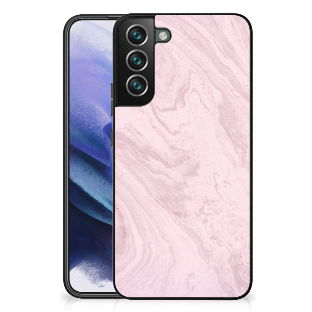 Samsung Galaxy S22 Plus Marmeren Print Telefoonhoesje Marble Pink - Origineel Cadeau Vriendin