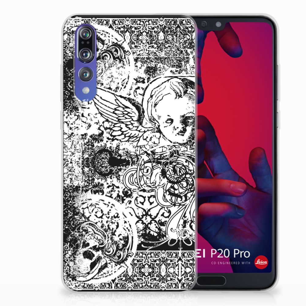 Silicone Back Case Huawei P20 Pro Skulls Angel