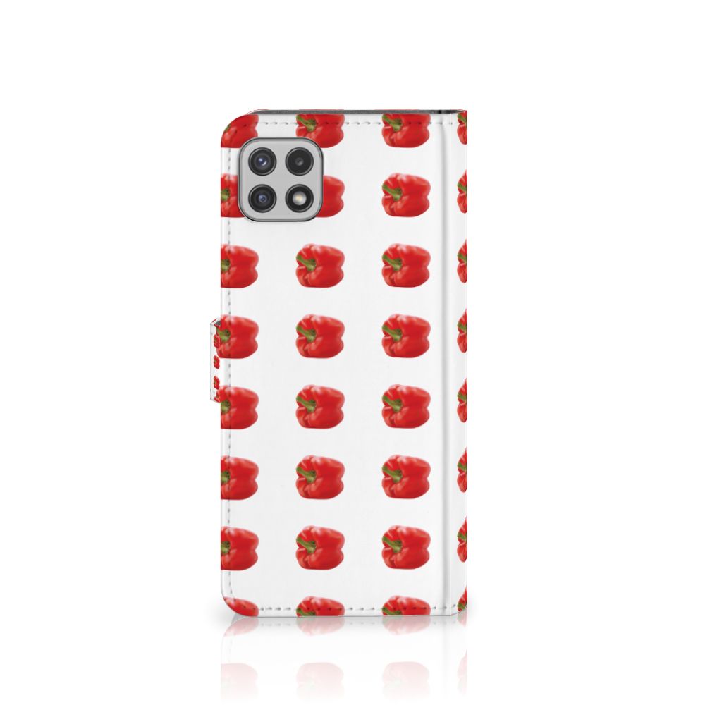 Samsung Galaxy A22 5G Book Cover Paprika Red