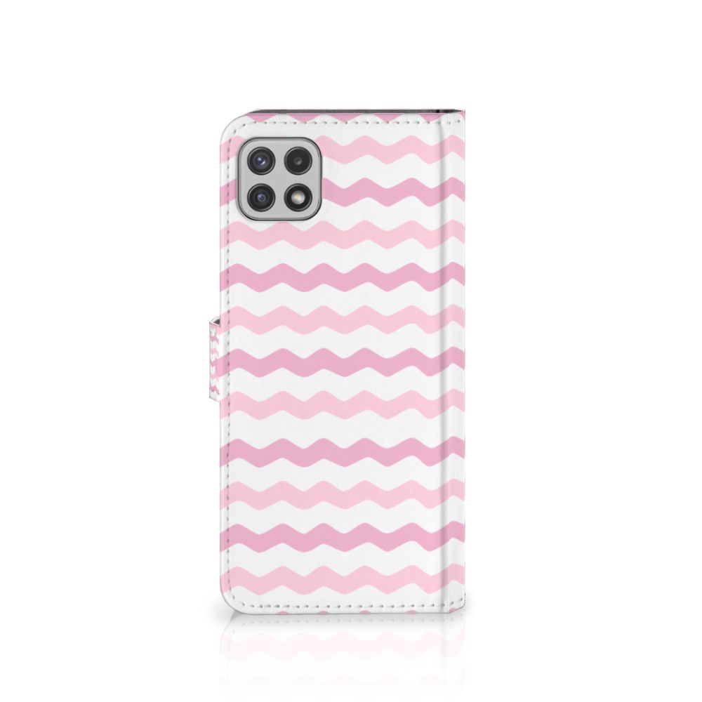 Samsung Galaxy A22 5G Telefoon Hoesje Waves Roze