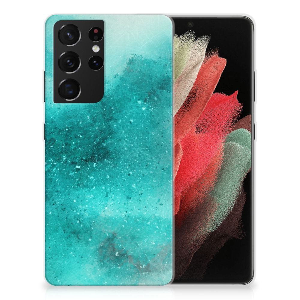 Hoesje maken Samsung Galaxy S21 Ultra Painting Blue B2C Telecom
