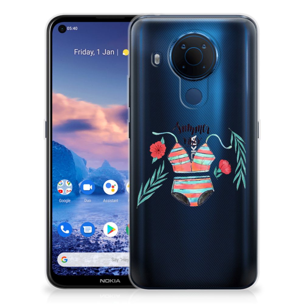 Nokia 5.4 Telefoonhoesje met Naam Boho Summer